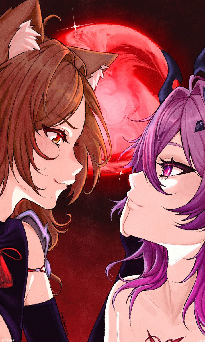 cyantmurasaki's tweet image. ❤️‍🔥 burn ❤️‍🔥

#vtuber #fanart #durin