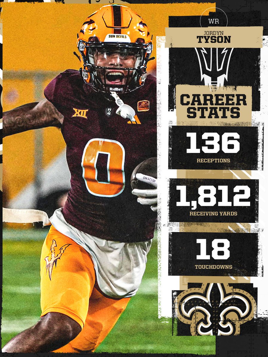 Saints's tweet image. Jordyn Tyson at Arizona State 🔥