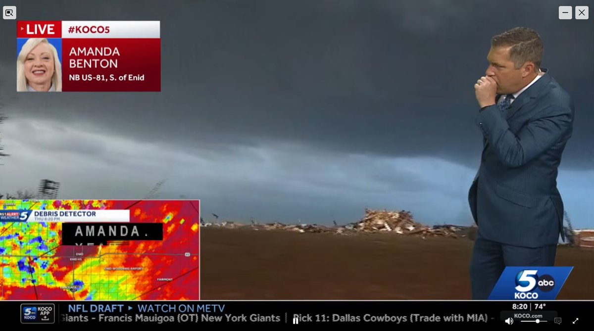 Bad damage south of Enid, OK via KOCO News…