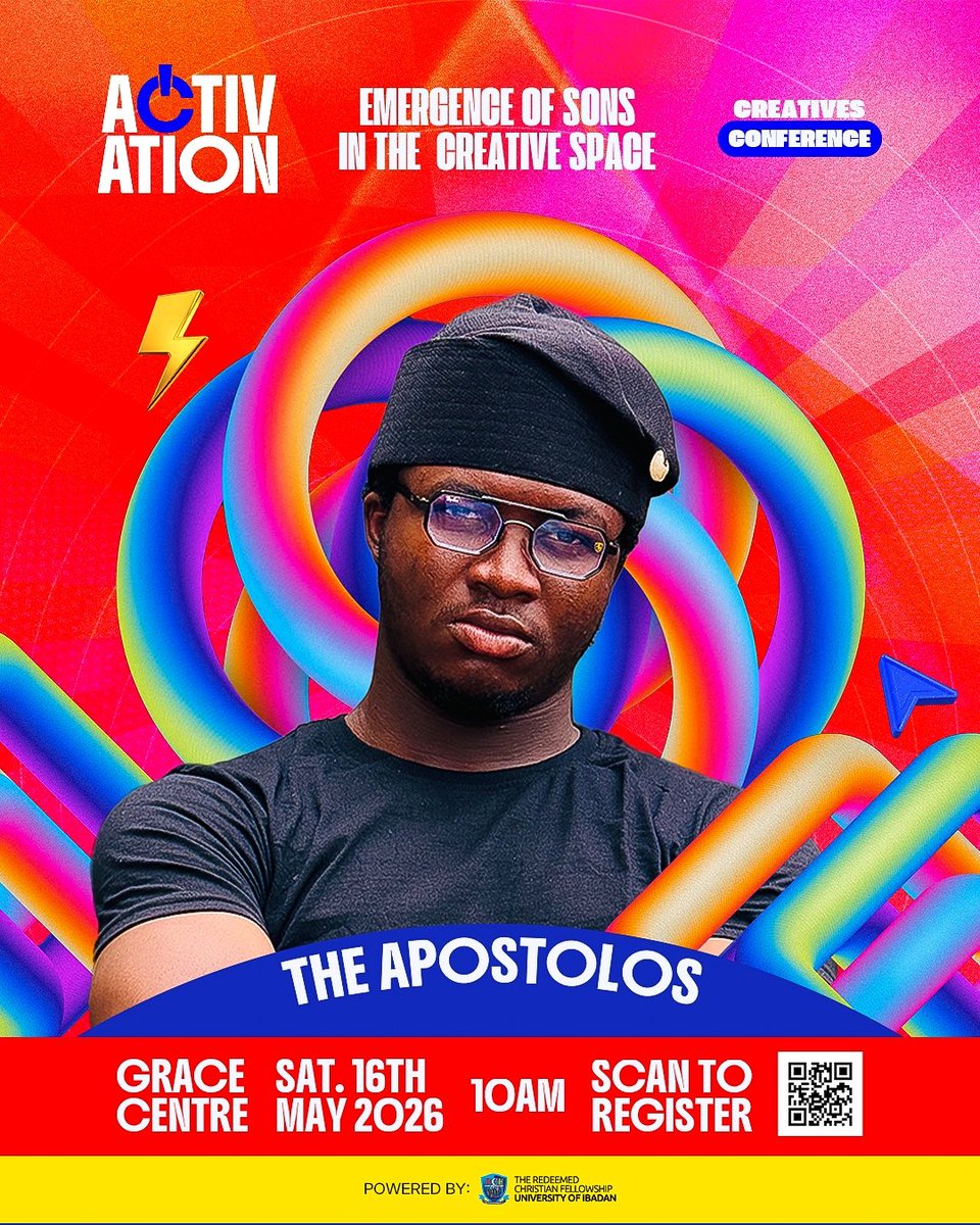 rcfui's tweet image. This visionary leader sees artistry as ministry, proving skill and spirituality can thrive together."
.
Catch the Apostolos live at Creatives' Conference 2026!. Register not to save yourself a seat; selar.com/a12k96p250
.
#Activation🔋