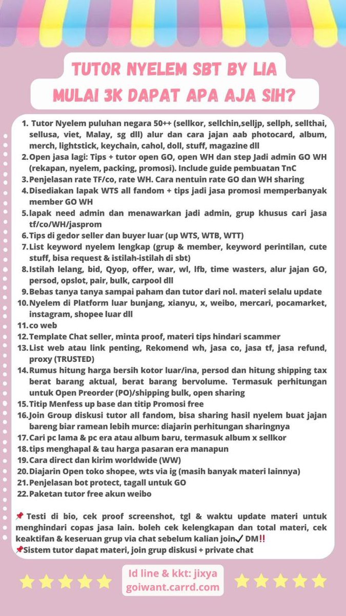 🛒 Lia | TUTOR OPEN GO, TUTOR NYELEM, BUKA WH tweet media
