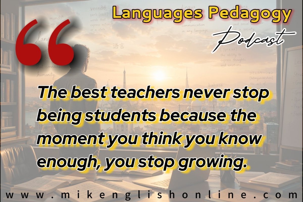 ELT_GlobeTeach's tweet image. The moment you think you’ve mastered teaching… you’ve already started falling behind.

The best educators stay curious.
They study, adapt, and evolve—constantly.

Growth isn’t optional. It’s the standard.

🎧 Episodes 203–204 → mikenglishonline.com

#elt #teacherdevelopment