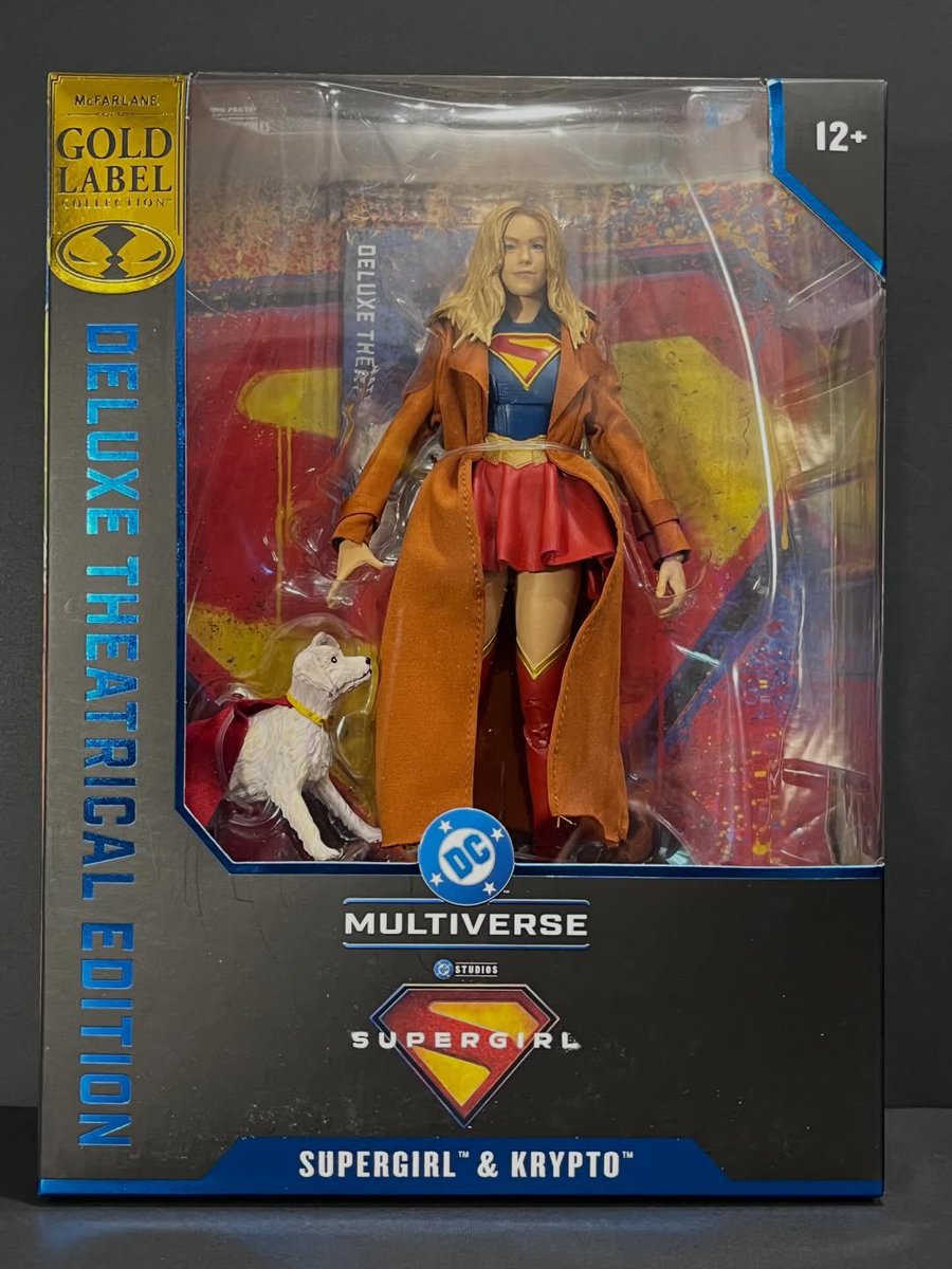 ActionActionFig's tweet image. Walmart exclusive McFarlane Deluxe Theatrical Edition, Gold Label Supergirl 2026 Movie - Supergirl &amp;amp; Krypto!

PC - @spawntoys209 IG

#ActionFigure #DCComics