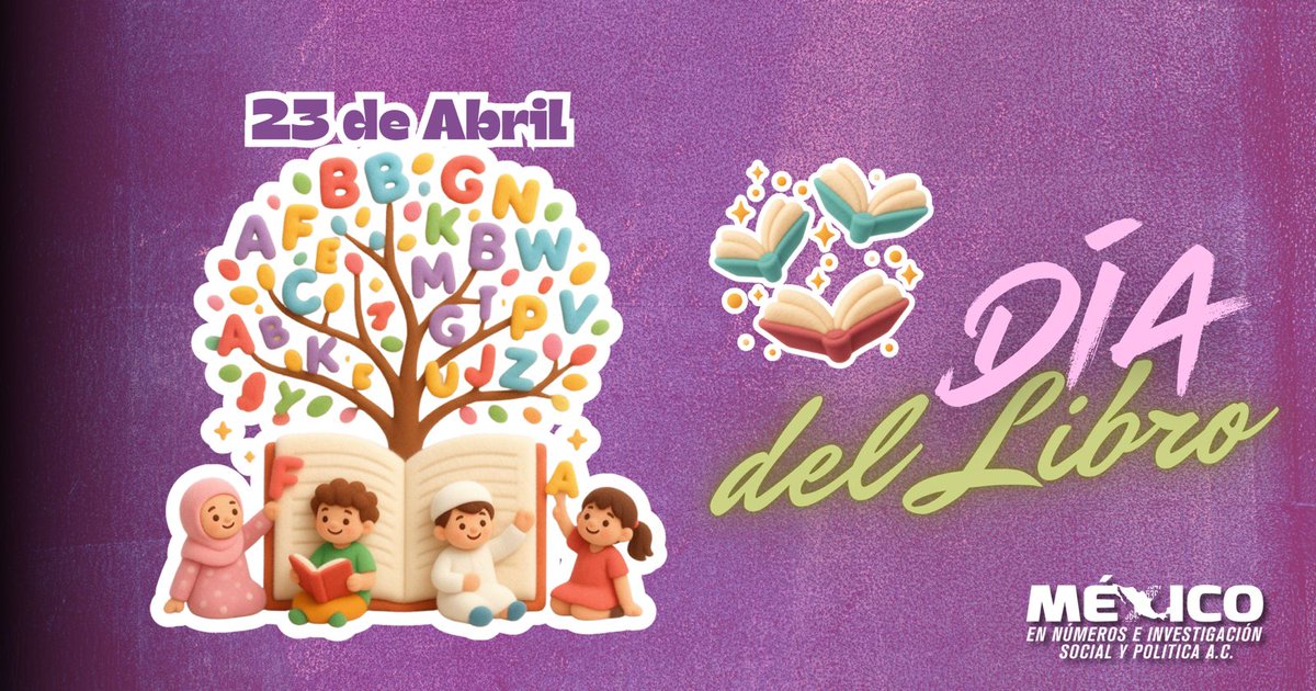 MexicoNumeros's tweet photo. 📚 Día del Libro: el dato que importa

En México se leen en promedio 3.4 libros al año por persona.

En @MexicoNumeros creemos que un dato abre la conversación… pero un libro puede cambiar realidades.

¿Ya sumaste hoy a la estadística? 👀📖
Cuéntanos tu favorito 👇 https://t.co/j19HEhMpAZ