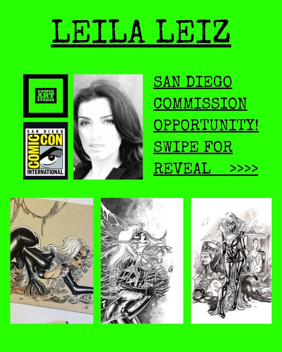 SD_Comic_Con's tweet image. .@comixartconnect added three more legendary comic book artists, @carratu_art, Leila Leiz, and Alex Lins, to their list of open #SDCC commissions, so naturally, we added them to ours, too: sdccblog.com/2026/04/list-o…