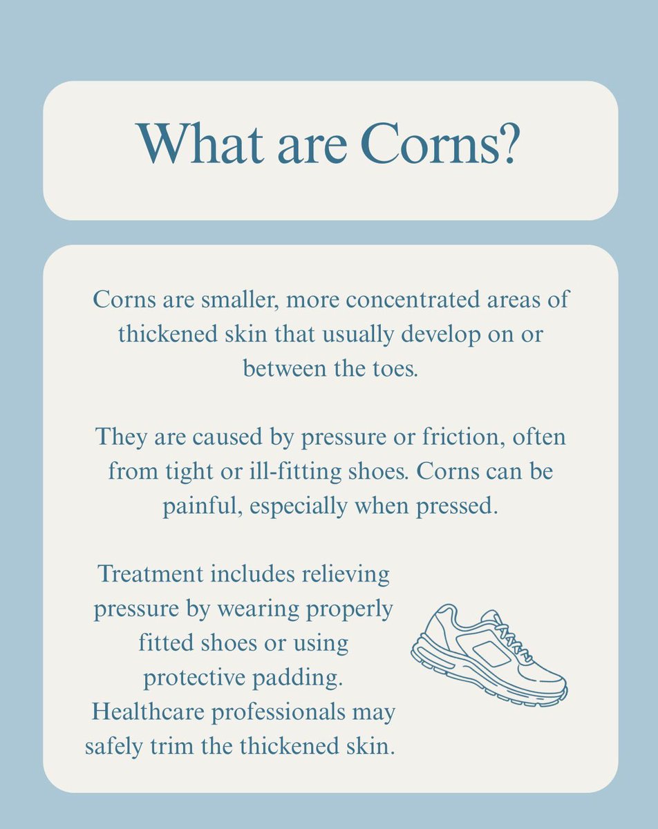 DermMedGroup's tweet photo. Callus, corn, or wart? 👀

They might look similar—but they’re not the same, and treating them wrong can make it worse.

Knowing the difference = treating it right.

#dermatology #dmgnc #warts #foothealth https://t.co/jv4sMbuts2