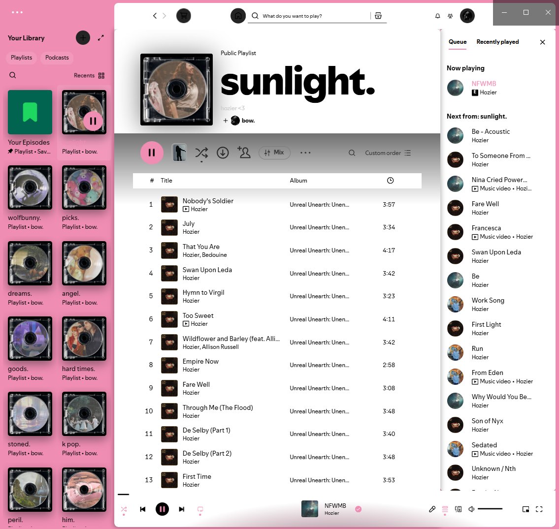 my desktop app customization! 🧵 ; ; 
for spotify, steam, discord, etc!