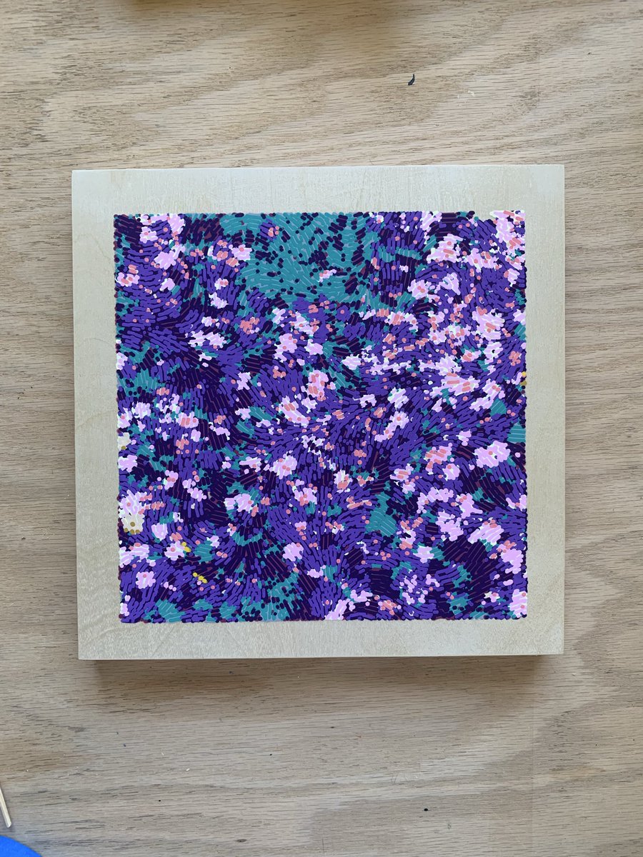 _NatSarkissian's tweet image. Acrylic on wood
#generativeart #p5js #posca