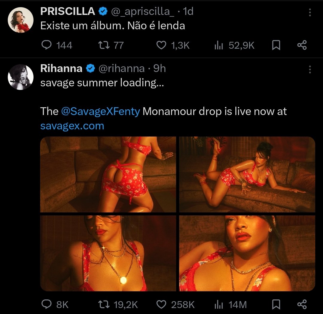 Ela não é boba. <a href="/_apriscilla_/">PRISCILLA</a> <a href="/rihanna/">Rihanna</a>