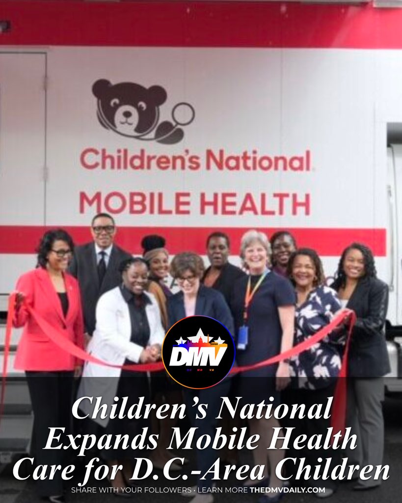 TheDMVDaily's tweet photo. Children’s National Hospital has launched an expanded mobile medical program to improve access to both physical and mental health care for children across the Washington, D.C. region and parts of Prince George’s County, Maryland.

The “doctor’s office on wheels” brings services directly to schools and communities, offering well visits, immunizations, chronic illness care, and growing mental health support. The program, led by Dr. Hope Rhodes, aims to reach families who face barriers such as transportation and difficulty accessing traditional clinics.

Originally operating with one unit for more than 25 years, the program is now expanding its fleet with support from the United Health Foundation. Officials say the additional unit will help meet rising demand, especially for pediatric mental health services and seasonal conditions like asthma and allergies.

Care is covered by insurance when available, and provided at no cost or with enrollment assistance for uninsured families.