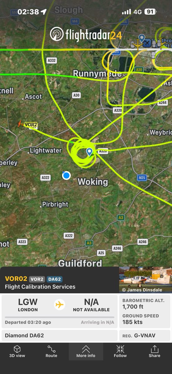 CLeverinuk's tweet photo. @flightradar24 it’s 2am, what’s going on here? https://t.co/AK60m6yPhE
