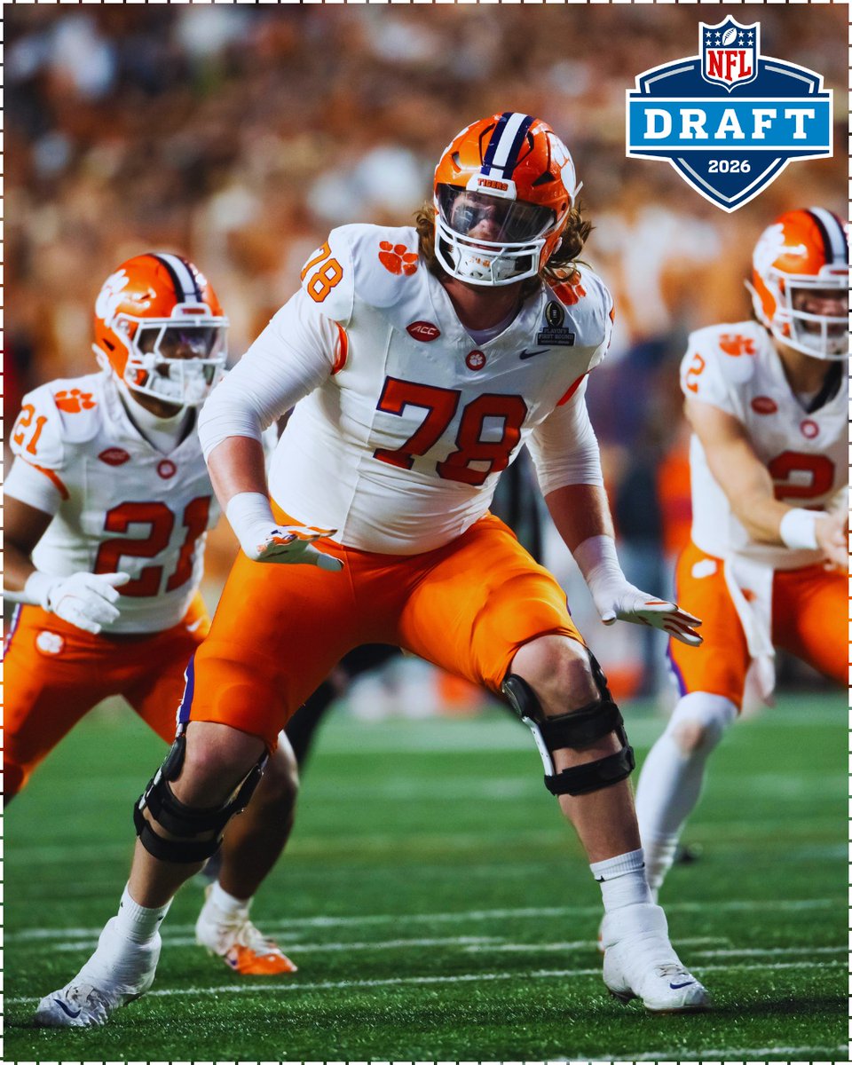 MySportsUpdate's tweet image. The #Lions will select Clemson OT Blake Miller at No. 17.

At 6'6¾", 317 pounds, Miller is a former wrestler who started 54 games and set Clemson’s all-time mark with 3,778 offensive snaps. He's their new RT.