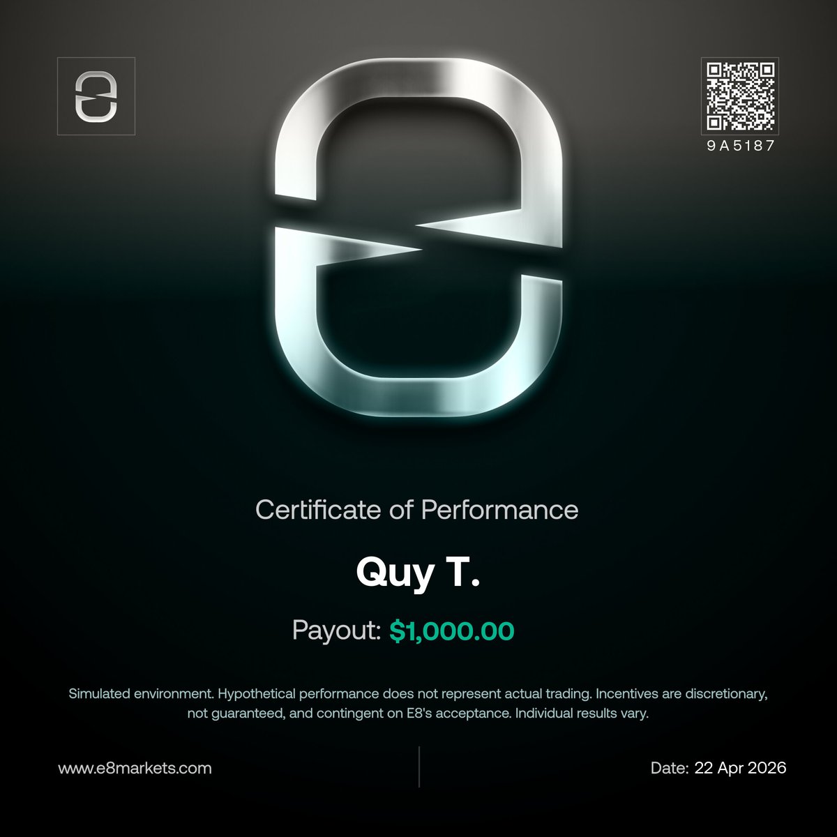 E8 Payouts tweet media