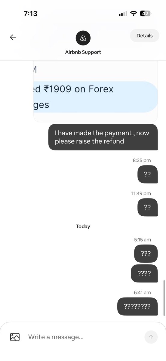 vickymnayak's tweet photo. @Airbnb @AirbnbHelp @Airbnb_uk I want to raise a formal complaint and demand a compensation for the ordeal I have gone through for the poor poor and worst customer service this month from the senior case manager team. The recent sr case handler Anni has also been terrible https://t.co/SWdz26xxFC