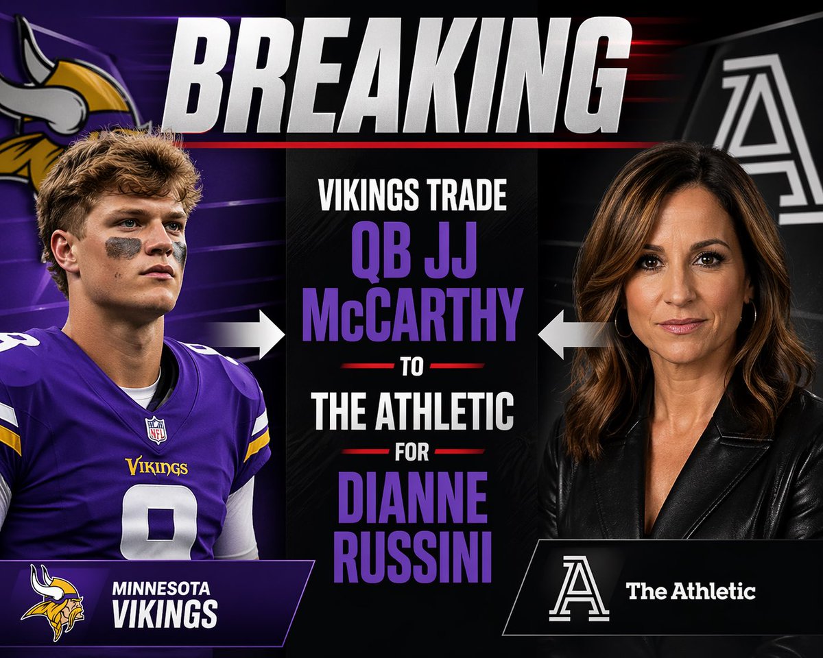 SportsGork's tweet photo. Huge moves from the Vikings acquiring Russini on draft night! 👀 #Skol https://t.co/YhR9X5QMis