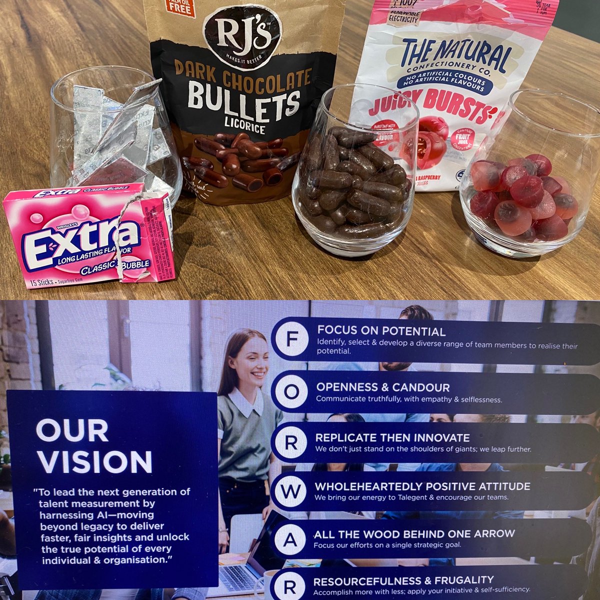 JohnAAustin's tweet photo. #OKR time ~> going forward with either  a little extra, a juicey burst or a bullet to product road map https://t.co/iyUUknX2qf