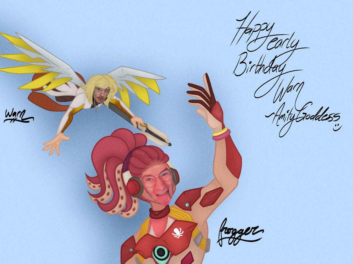 Juno_Marii's tweet image. Just gunna leave this here. To the lovely person who suggested it thank you!! Happy birthday warn! Well early! @WarnTV @FroggerOW hehehe #overwatch #warntv #frogger #playoverwatch