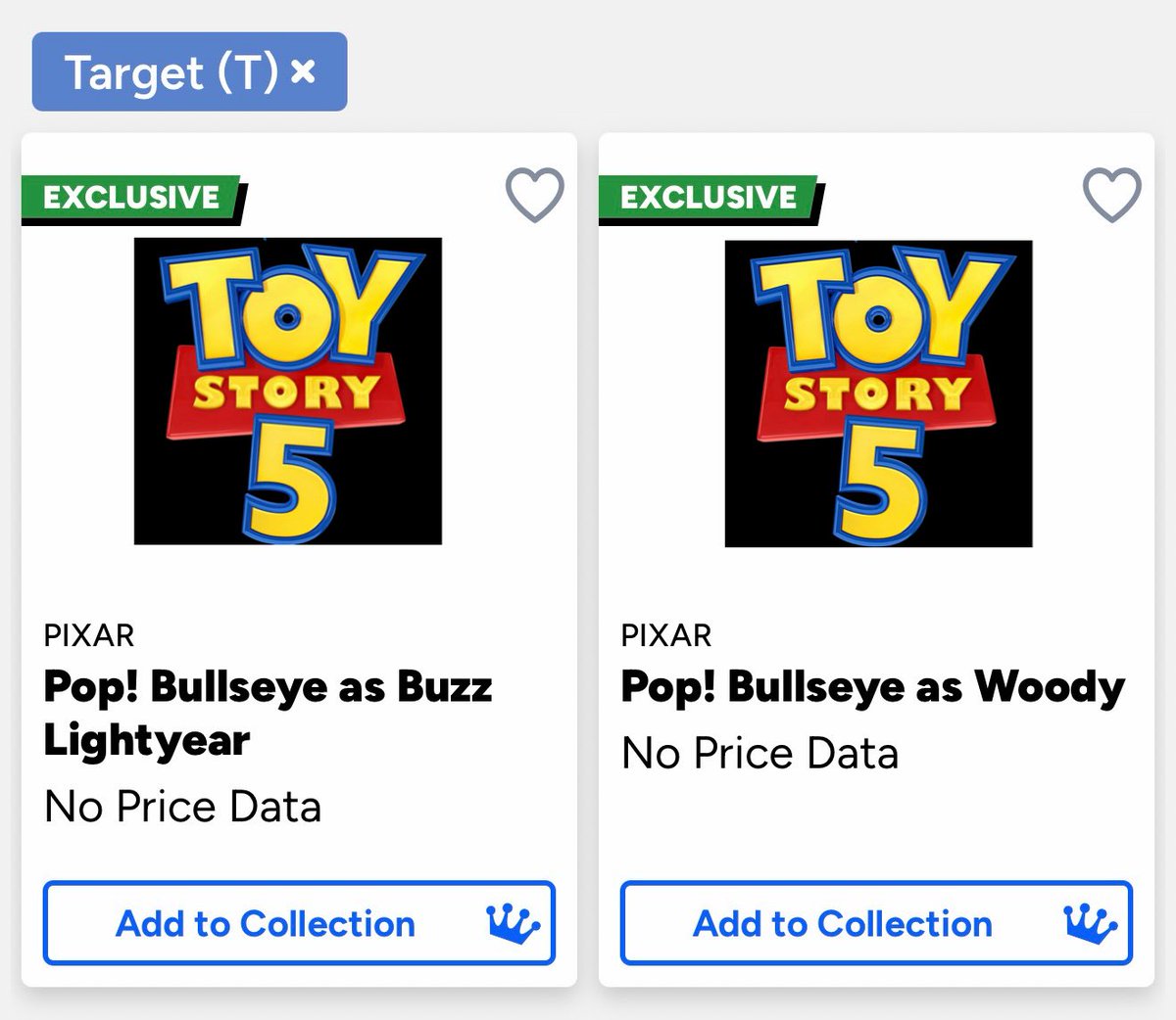 DisTrackers's tweet image. Target exclusive Bullseye as Woody &amp;amp; Buzz Pops are coming soon! Spotted in the Funko app.
.
#Disney #Pixar #ToyStory #Funko #FunkoPop