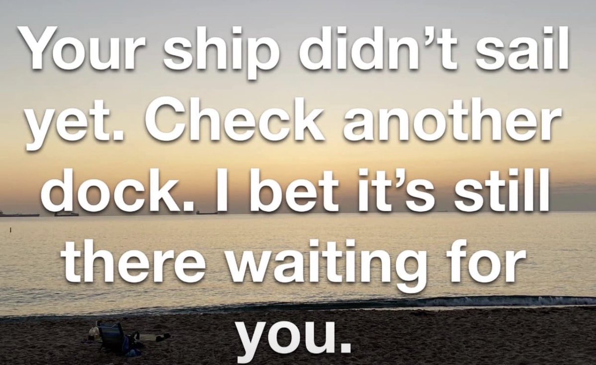 JohnCDavisMusic's tweet image. Your ship didn’t sail yet. Check another dock. I bet it’s still there waiting for you. 🙏🏻 #JoyTrain #hope #healing #mindful #spiritual #thursday