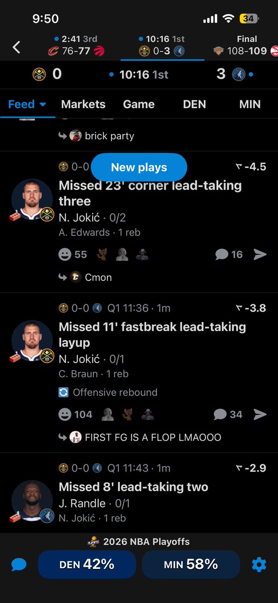 3 chances and missed all of them lmfao you can’t make it up