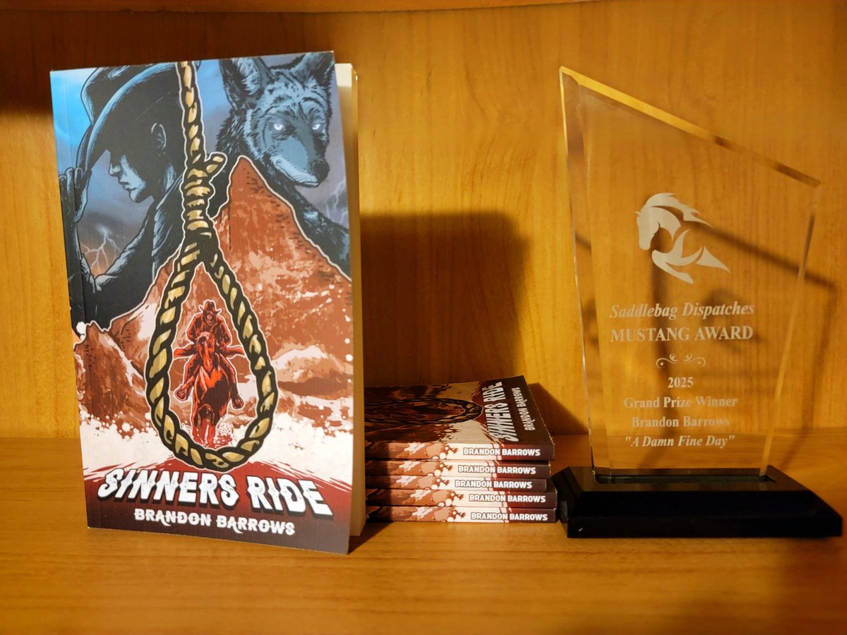 BrandonBarrows's tweet image. I literally won an award for #western #fiction. Don't you wanna check out my latest book? 

Give SINNERS RIDE a chance if you do! 

mybook.to/LyuCY

Signed copies straight from me available!

#horror #weirdwestern #reading