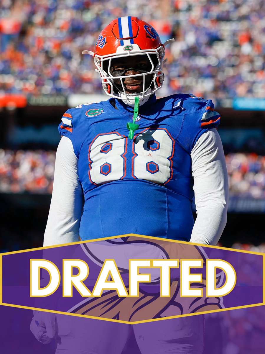 SleeperVikings's tweet photo. The Vikings have selected Florida DT Caleb Banks with the 18th overall pick! 

#NFLDraft https://t.co/ECeWXbGkzB