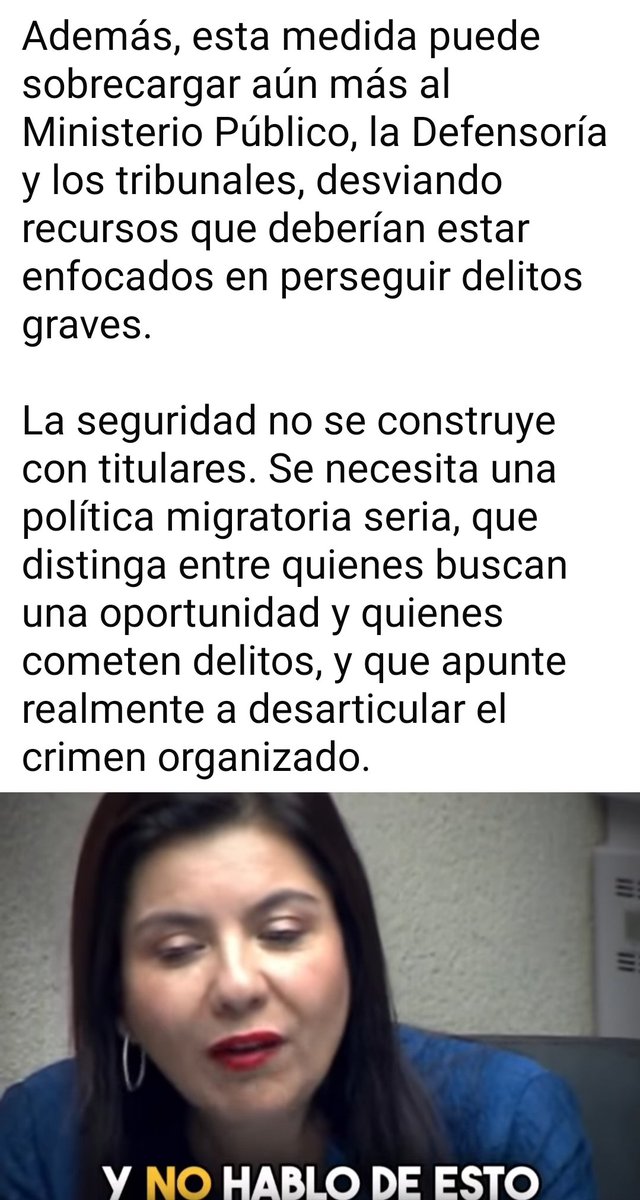 jorgesolimano's tweet photo. #iquique declaración de senadora Danisa Astudillo por proyecto que tipifica como delito el ingreso irregular https://t.co/h7NUFuXUhh