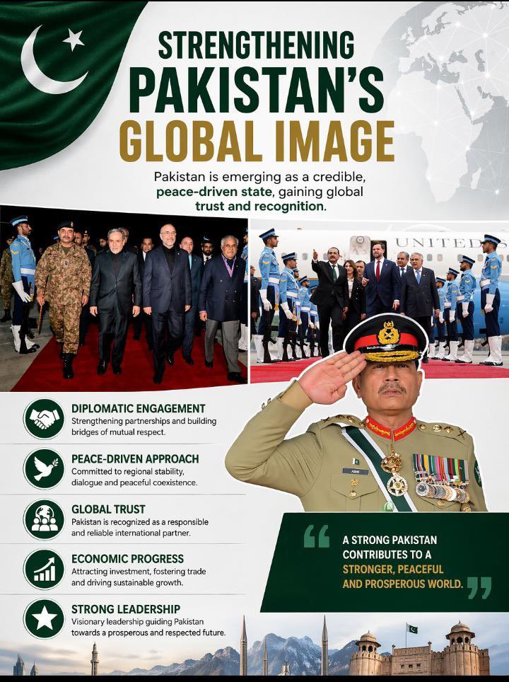 iam_farha's tweet photo. فیلڈ مارشل سید عاصم منیر کی قیادت میں پاکستان عالمی سطح پر ایک بااعتماد اور امن پسند ریاست کے طور پر ابھر رہا ہے۔ امن اور مذاکرات پر مبنی مؤقف نہ صرف خطے میں استحکام لا رہا ہے بلکہ عالمی برادری میں پاکستان کی ساکھ کو بھی مزید مضبوط بنا رہا ہے۔
#FieldMarshalAvoidedWW3
#FieldMarshalSavedWorld