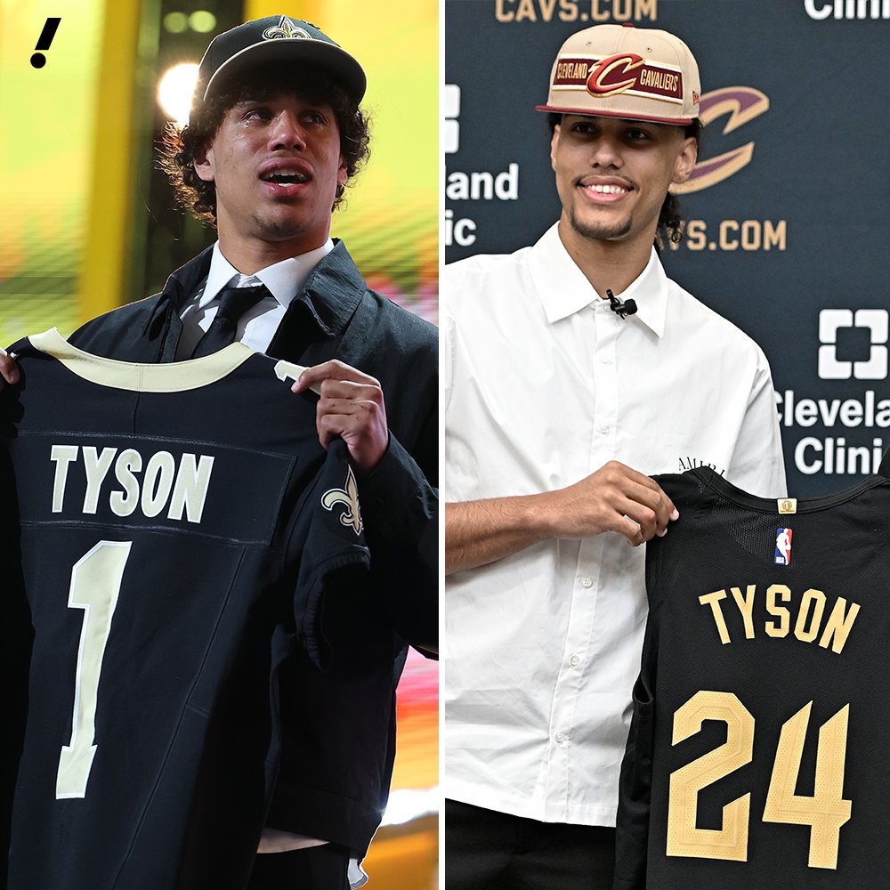 YahooSports's tweet image. Jordyn and Jaylon Tyson are the first siblings to be drafted in the 1st-round of two different sports EVER 🤯 

(h/t @brgridiron)