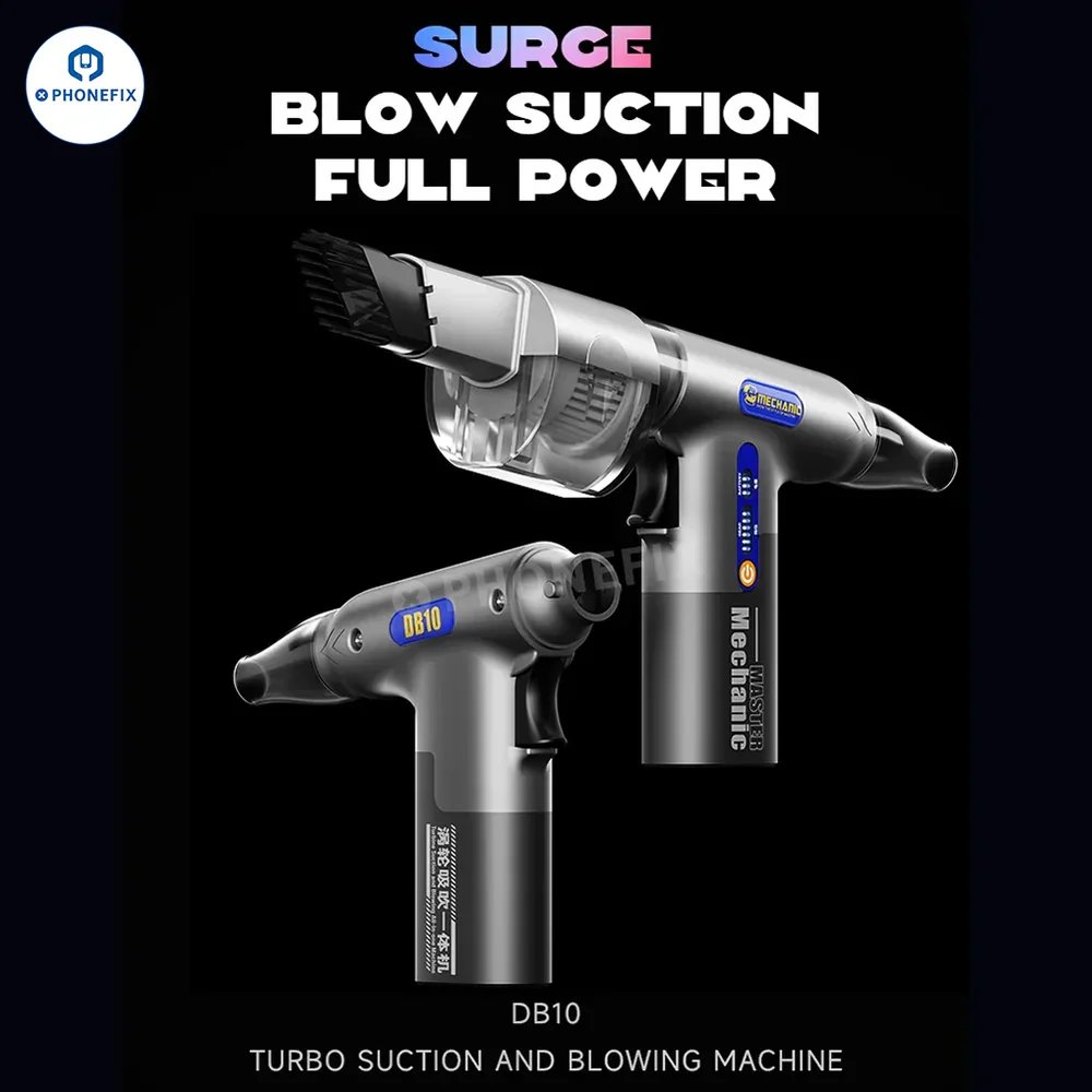 phonefix2454's tweet image. MECHANIC DB10 Turbo Blowing Suction Machine 💨 features powerful dual air design. Lightweight and practical, it easily cleans dust for phone and motherboard precision repair.
 #phonefix #diyfixtool #diyphone #Chinaphonefix #ASSPFIX #MECHANICDB10 #RepairTool #DustCleaner