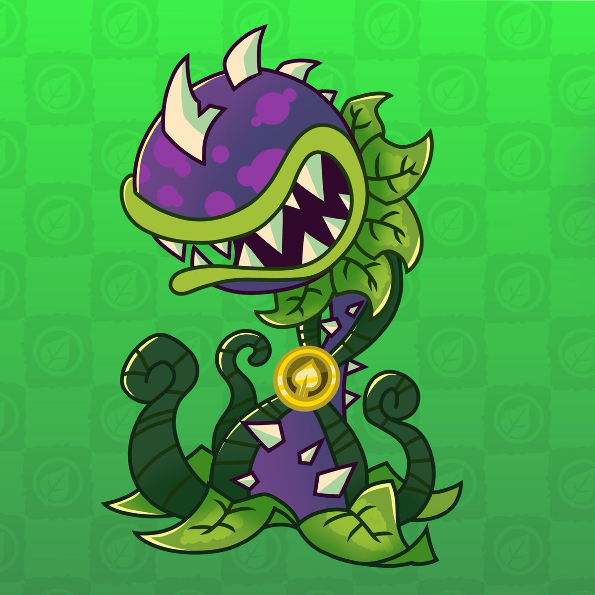Nombre_Sin_H's tweet photo. Mordizcozilla 

#pvzheroes #pvzfanart https://t.co/QXO2SphPD4