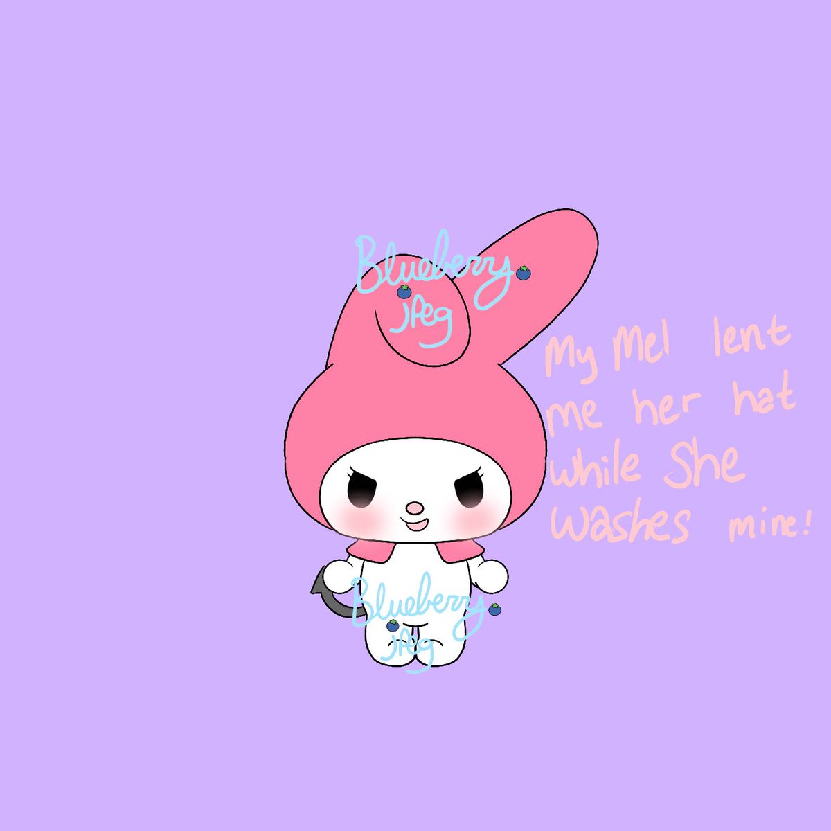 3b_jpg's tweet image. Swapped Hats #Sanrio #Kuromi #MyMelody