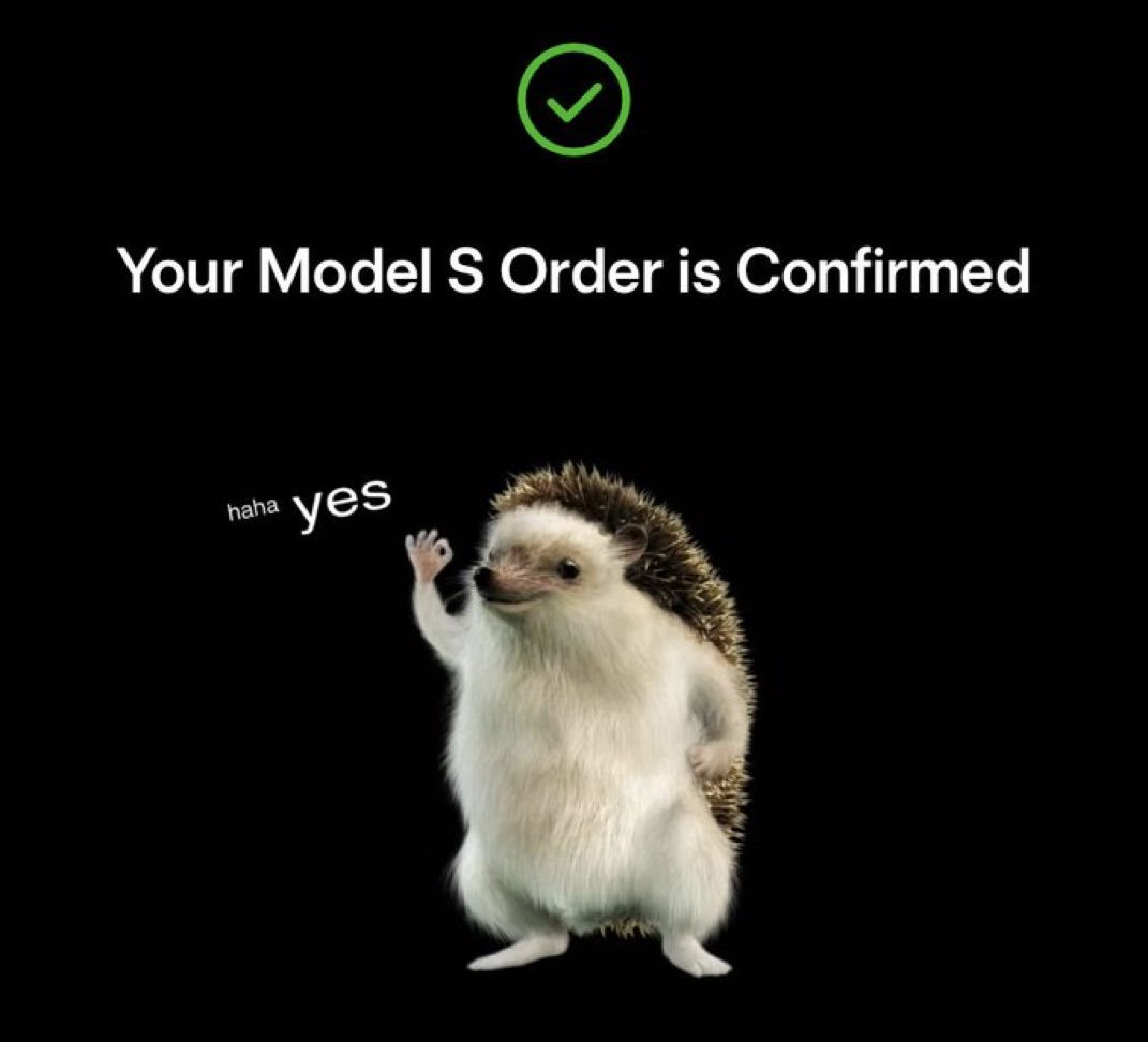RizoEthereum's tweet image. •  Tesla Connection: The exact same Haha Yes Rizo image pops up as a fun confirmation screen when you order a Tesla (Model Y, X, etc.) 
•  Rizo also appears across Tesla marketing. 
•  First Ads: Classic 2011 spot “Nadie te cuida como yo” (and earlier ones from 2008)