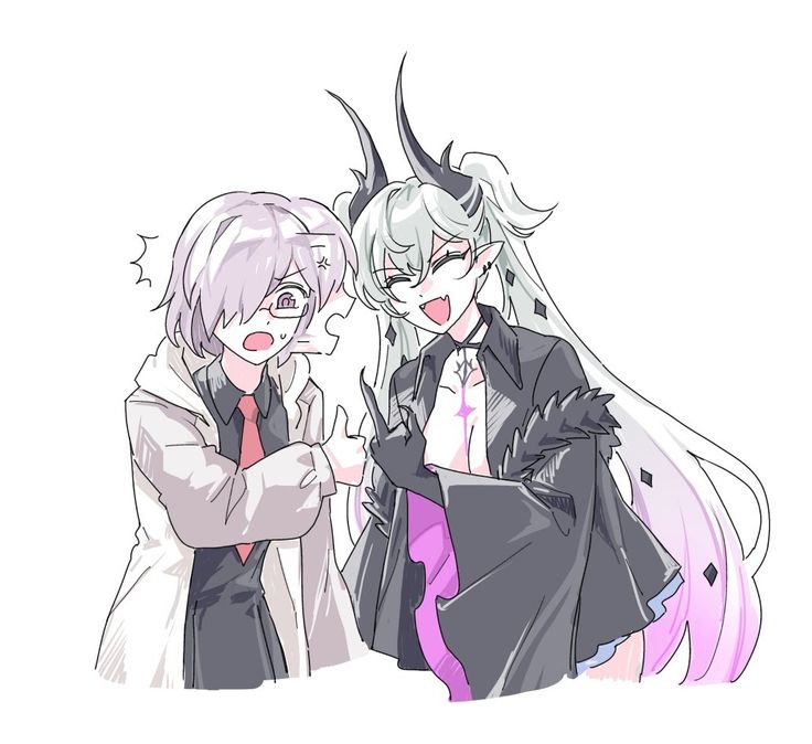 MotherofSuccubi's tweet photo. Doing her usual shenanigans with @KouhaiLovesYou https://t.co/pGN9WRAxmX