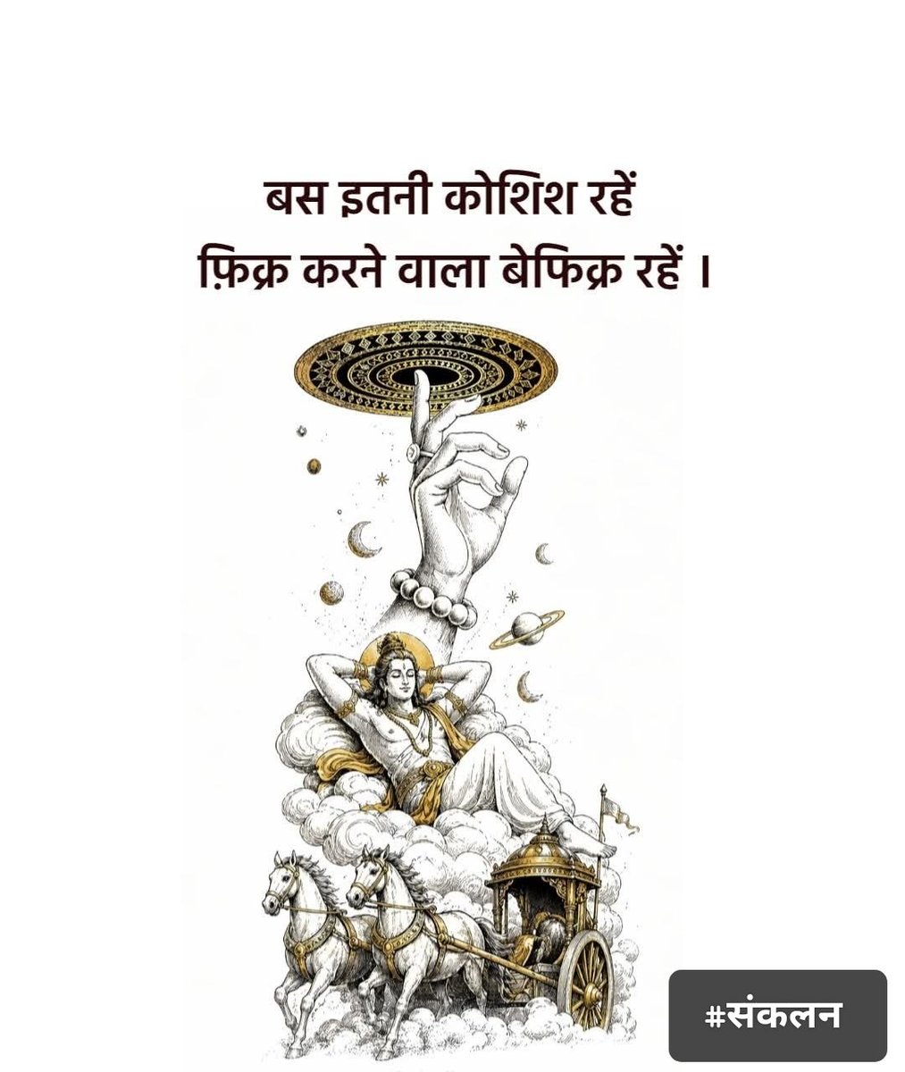 Sankalan_'s tweet image. बस इतनी कोशिश रहें,
फिक्र करने वाला बेफ्रिक रहें!
#संकलन • #Thoughtoftheday