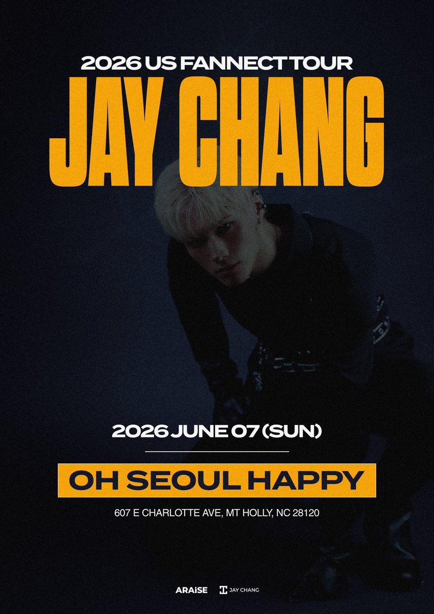 araise_tour's tweet image. 2026 JAY CHANG US FANNECT TOUR

💫 STORE
💿 OH SEOUL HAPPY 

#JayChang #제이창 #HIGHER