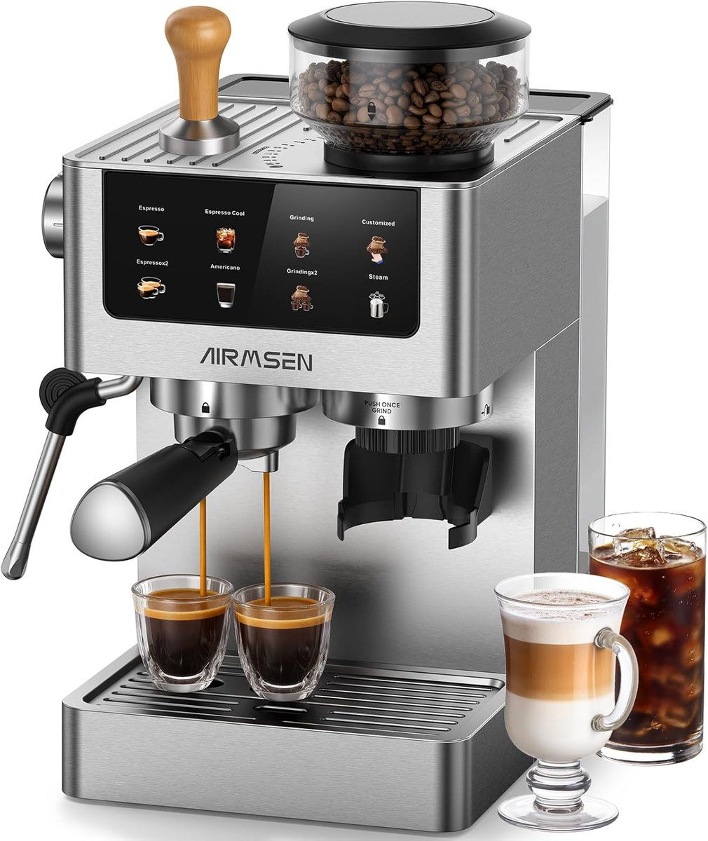 DealsGuys's tweet image. Espresso Machines with Burr Grinder, 20 Bar, Milk Frother Steam Wand

🛒 amzn.to/4sysHWl

#amazon #sale #deals