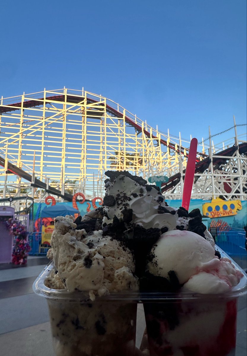 fruitpibble's tweet image. eating ice cream at the amusement park #yay