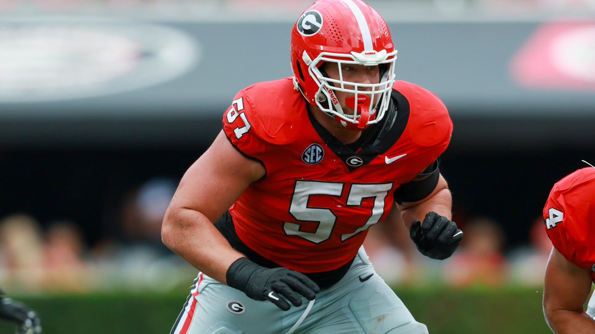 The future of the <a href="/Panthers/">Carolina Panthers</a> offensive line starts to take clearer shape tonight. With the nineteenth overall pick, they have selected @MonroeFreeling from <a href="/GeorgiaFootball/">Georgia Football</a> — a high-upside tackle built to develop into a cornerstone protector over the coming seasons.