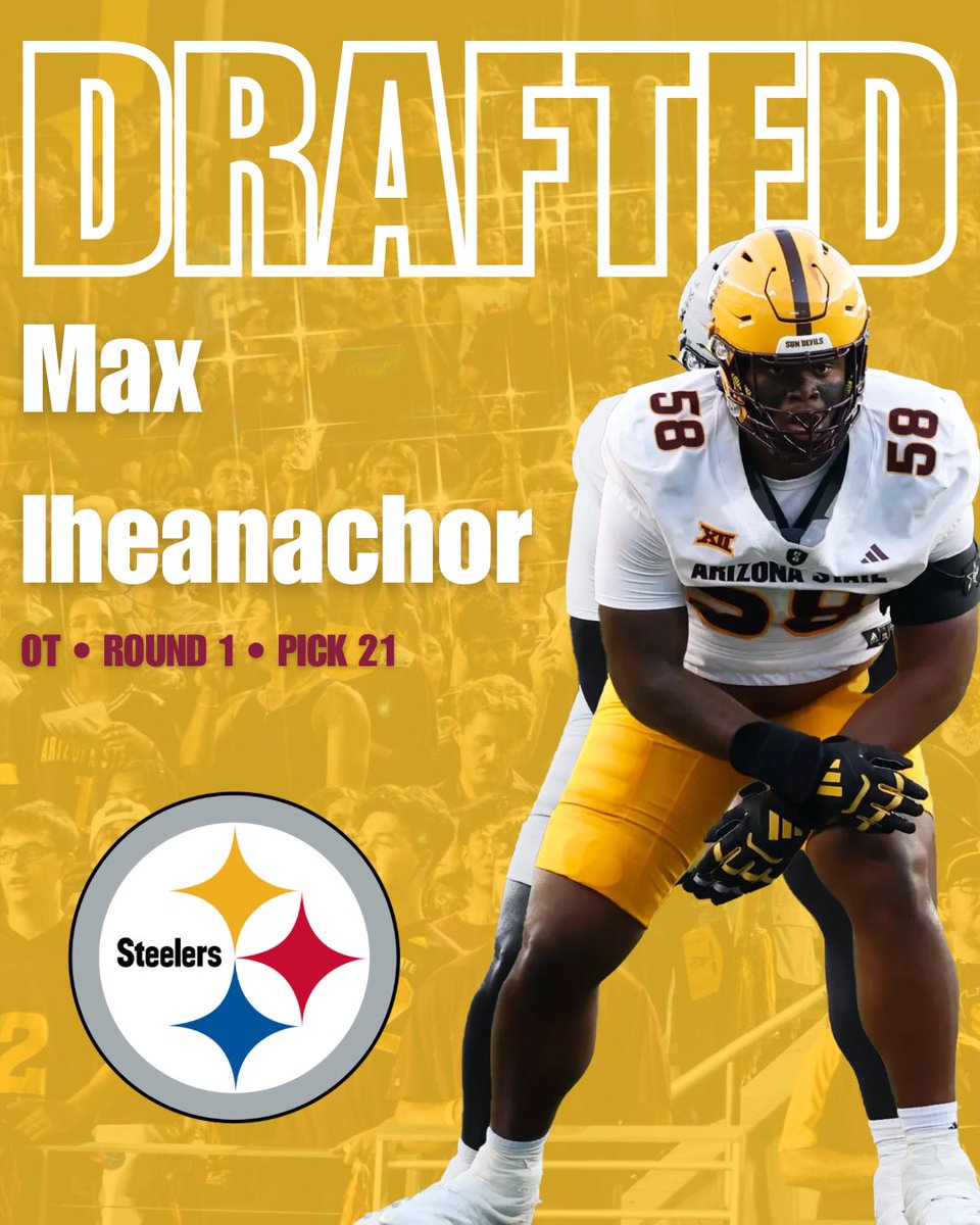 InfernoInsider's tweet image. @maxissnicee71 IS OFF TO THE @steelers ‼️🔱

#nfl #sundevils #asu #nfldraft #steelers