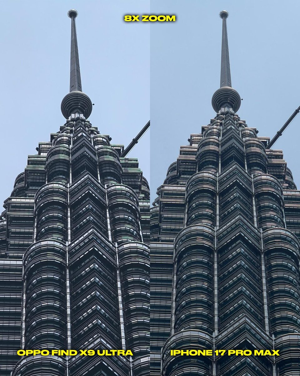 ayansonunigam's tweet image. OPPO Find X9 Ultra 🆚 iPhone 17 Pro Max 

Photo Comparison 👇 
#OPPO #iPhone #Apple 😍