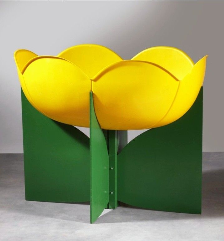 wendyOrourke's tweet image. Berceau-Fleur/Flower Cradle by French artist Philippe Pradalié for Atelier A, Paris (1971) #springtime