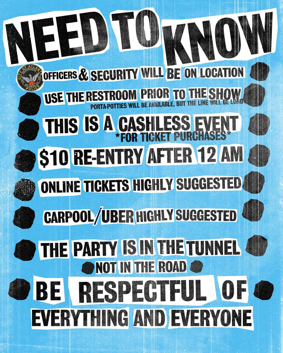 the_newunity's tweet image. TUNNEL RAVE MAP + INFO!! Please read our Do’s and Dont’s, as well as our information outline to ensure everyone’s safety!
- Location: 1386 mayson st NE (this is the closest address to the tunnel, next to where you will be parking!)
#atlanta #newunity #atl #rave #event
