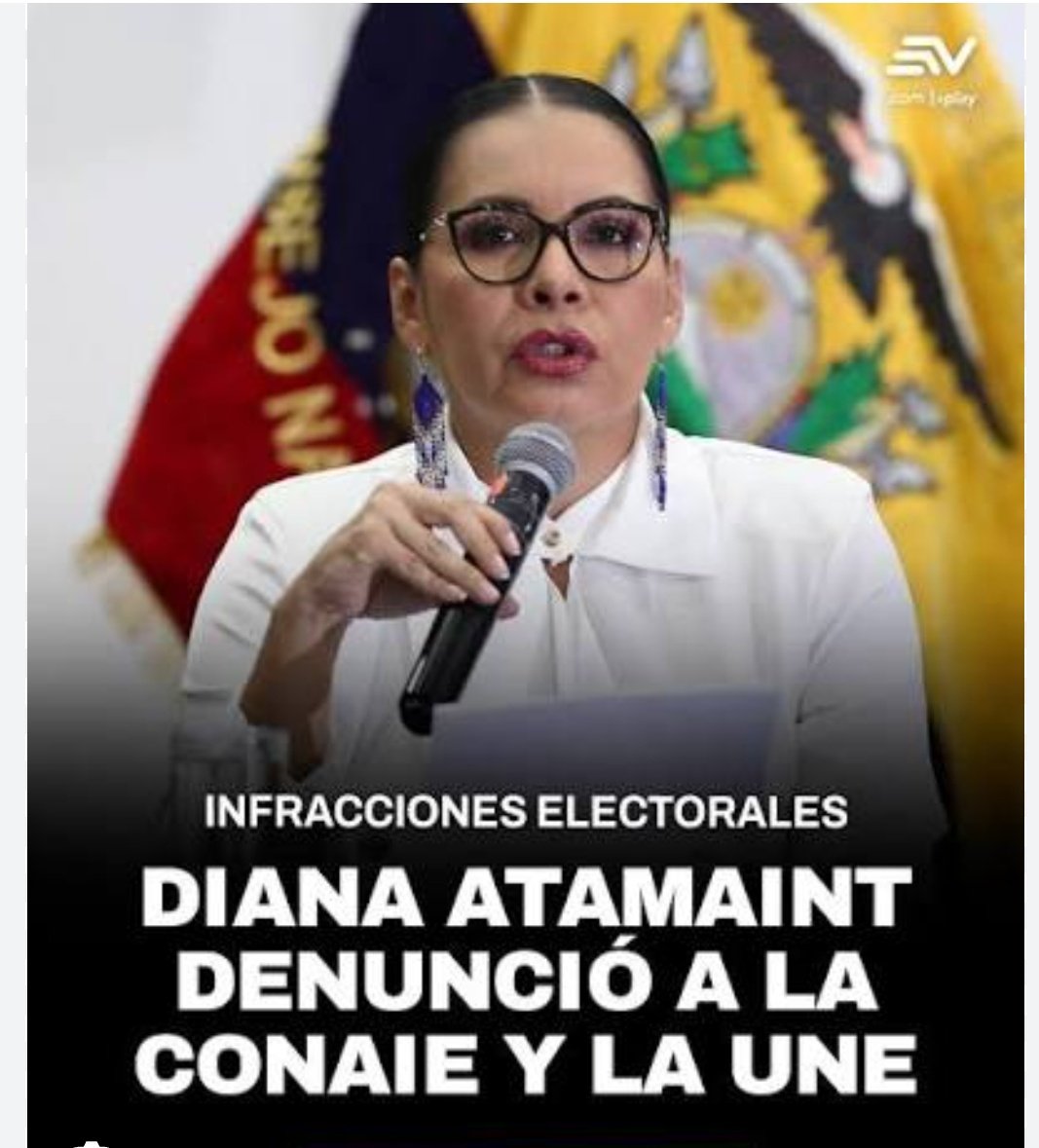 Ombudman's tweet photo. #FueraAtamint por: 
Perseguir a las organizaciones sociales
Intentar anular a la oposición política 
Por seguir las órdenes de Noboa
#UnidadPopularVive #LaLuchaSigue https://t.co/zwRqeZAZAo