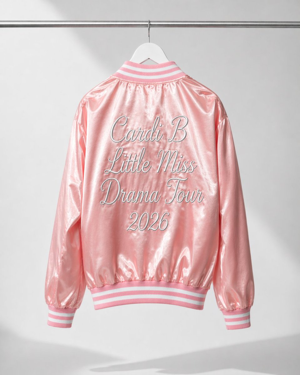 BetterSwag's tweet photo. Cardi B Little Miss Drama Tour, custom made. 💗

Highest-grossing debut tour for a female artist.

One of one moment. The swag should feel that way, too. 🖤 

Tour gear, made better. ⚡️ https://t.co/2cURgqkbDD