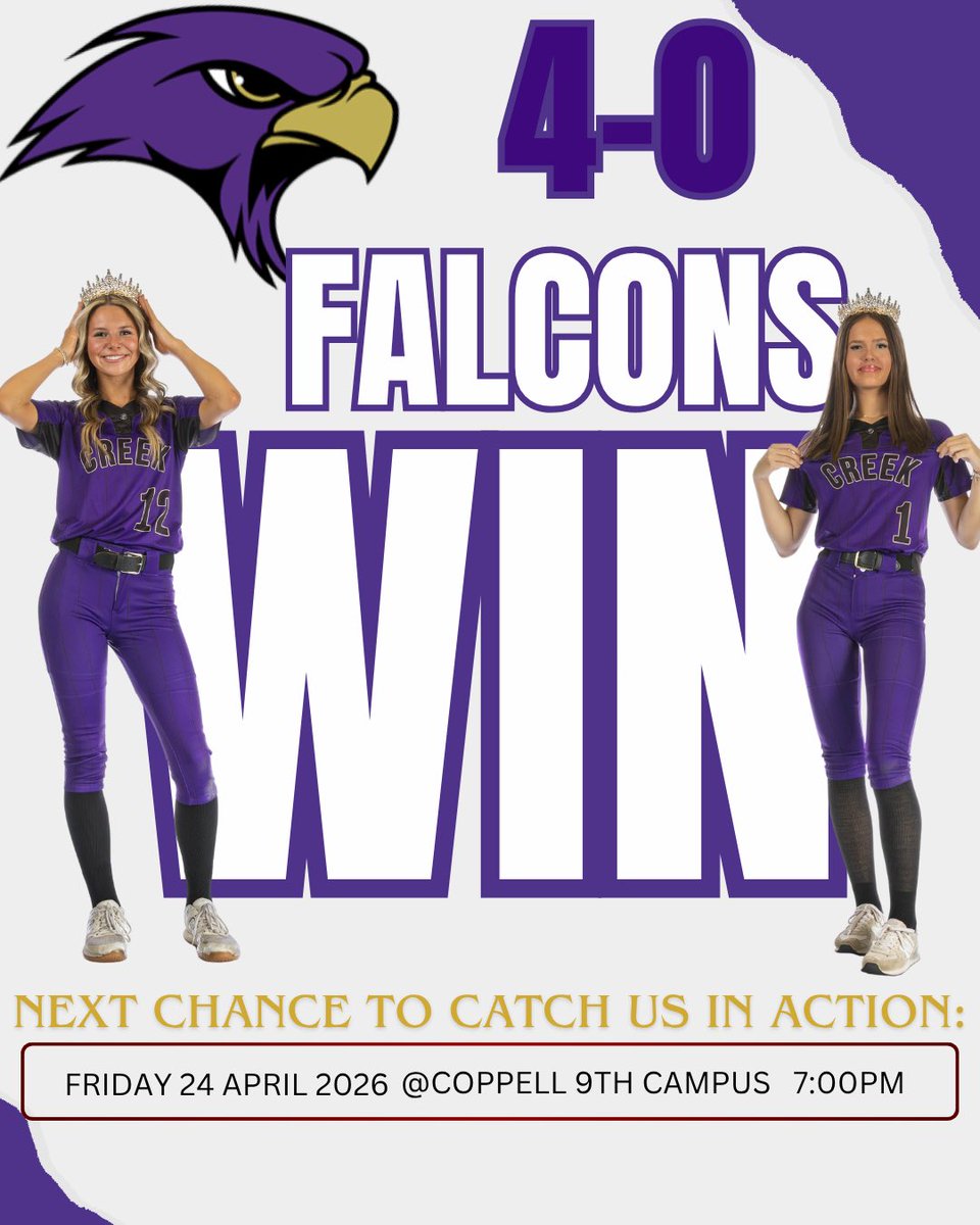 TimberCreekSB's tweet photo. Falcons take game one of the series!! If you missed the action tonight come kick off your weekend with us tomorrow as we try to close it out in 2! https://t.co/Y7tWxcpk6T