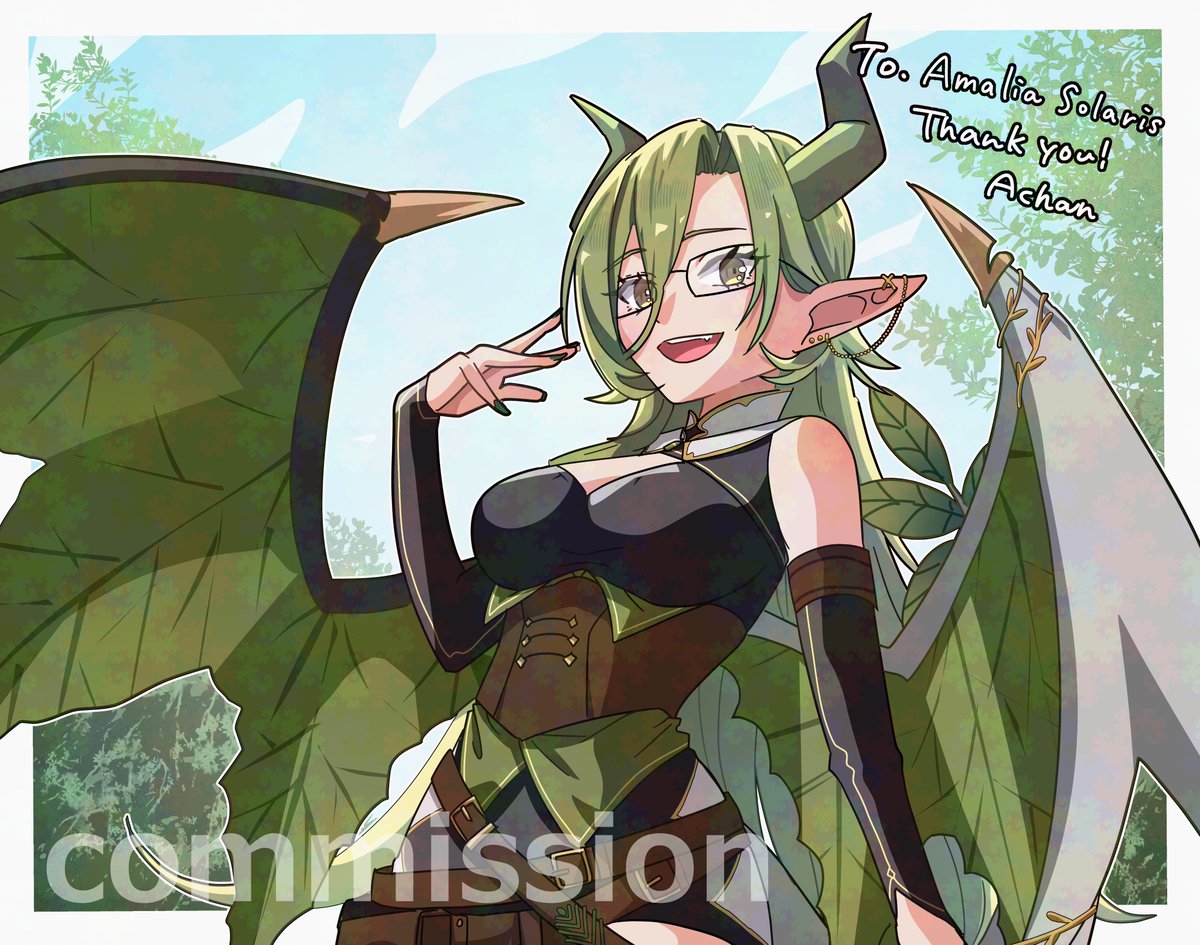 Achan_art2's tweet image. Thank you💚 #Skeb #illustration