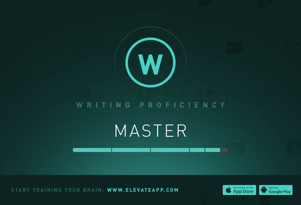 angielau's tweet photo. My skill level on @ElevateApp in Writing is now Master. Download the app for free: https://t.co/libcl4CB6m https://t.co/uFHenTFsX0