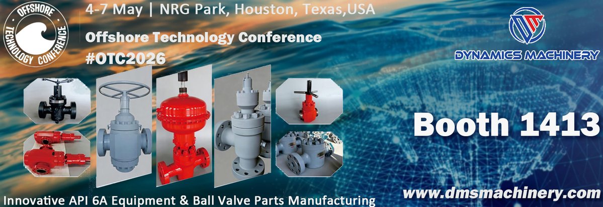 DMS_Machinery's tweet image. 10 days left until #OTC2026! 🚀

The Dynamics Machinery team is heading to Houston to talk #PrecisionManufacturing. Looking for technical support on your #OilAndGas components? 
Let’s connect at Booth #1413.

See you there! 🤝

#Offshore #Engineering #API6A #BuildToPrint #OEM