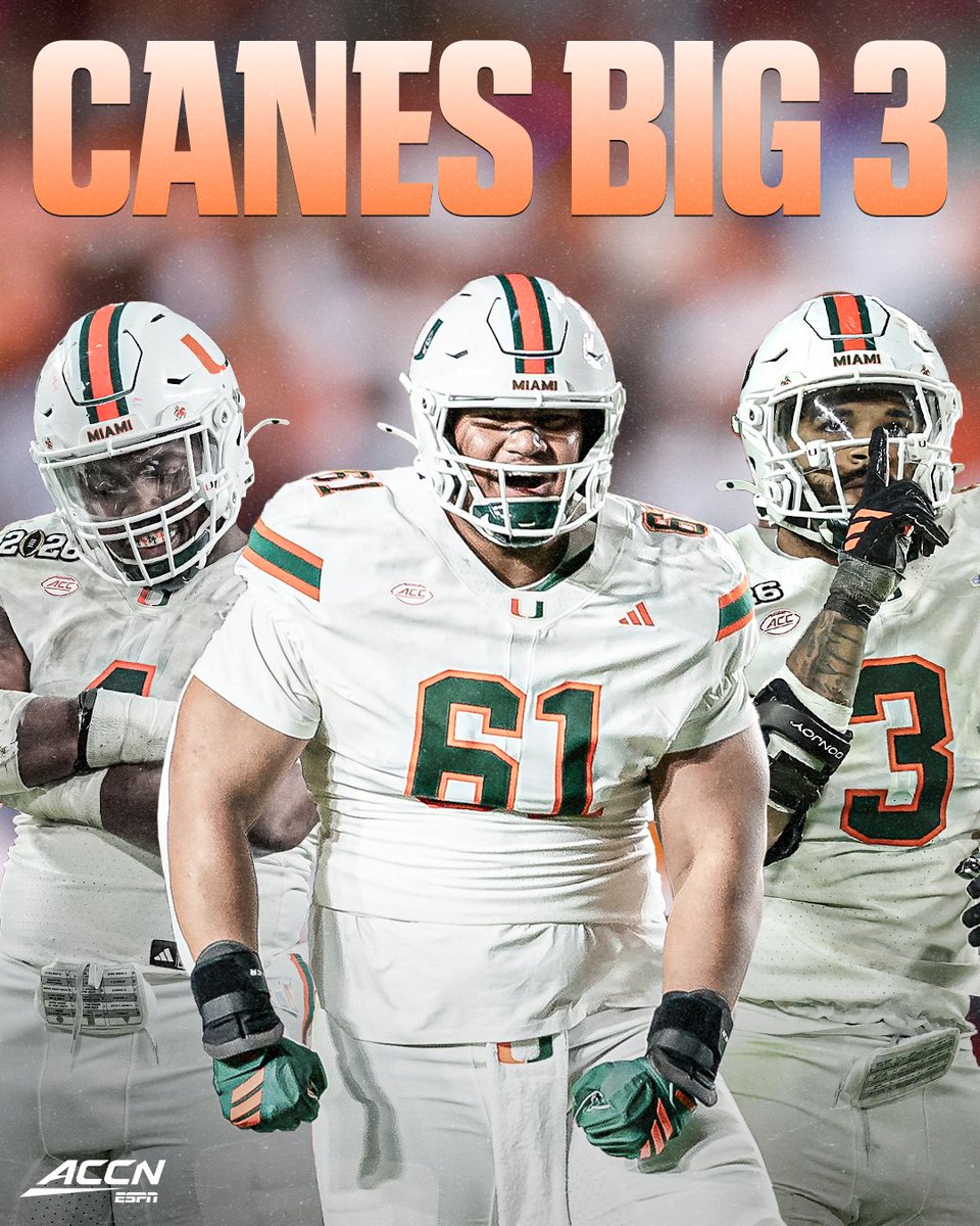 Mauigoa. Bain. Mesidor.

<a href="/CanesFootball/">Miami Hurricanes Football</a> has three first-round picks for the first time since 2007 🙌